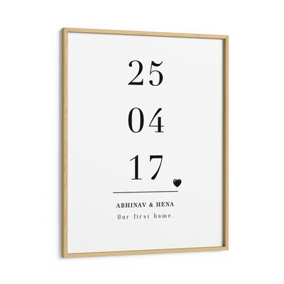 Personalized Date Nook At You Matte Paper Wooden Frame