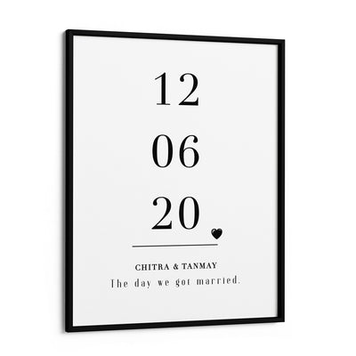 Personalized Date Nook At You Matte Paper Black Frame