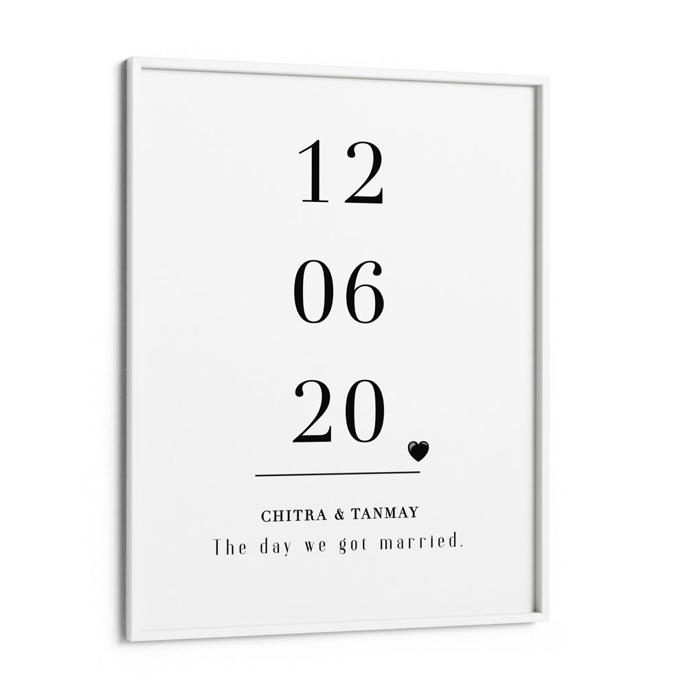 Personalized Date Nook At You Matte Paper White Frame