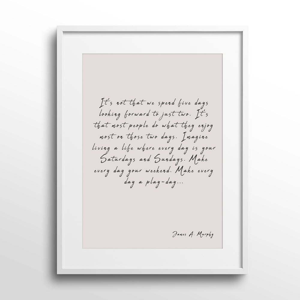 Personalized Letter Nook At You Matte Paper White Frame With Mount