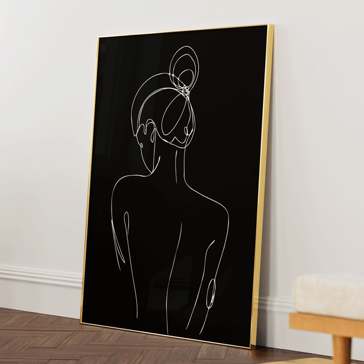 Perspective - Black Nook At You Matte Paper Gold Metal Frame