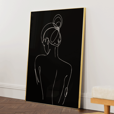 Perspective - Black Nook At You Matte Paper Gold Metal Frame