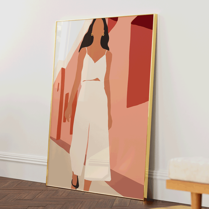 Queen Nook At You Matte Paper Gold Metal Frame