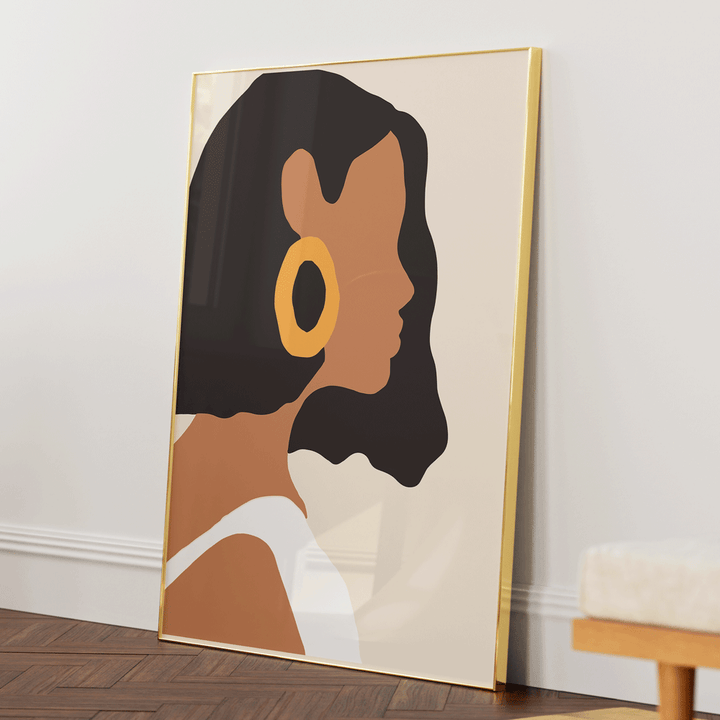 Rightful Beauty Nook At You Matte Paper Gold Metal Frame