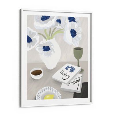 A Table For Today Nook At You Matte Paper White Frame
