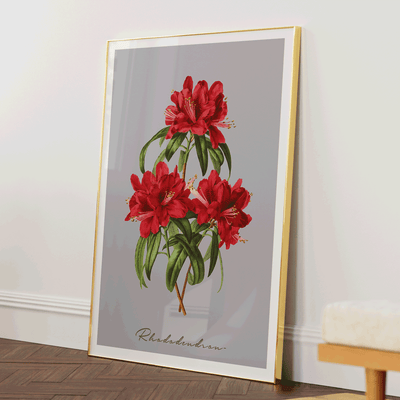 Rhododendron Nook At You Matte Paper Gold Metal Frame