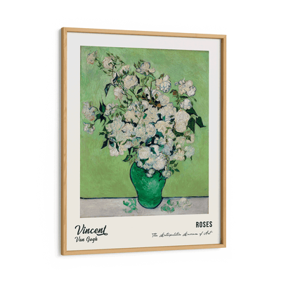 Vincent Van Gogh - Roses (1890) Nook At You Matte Paper Wooden Frame