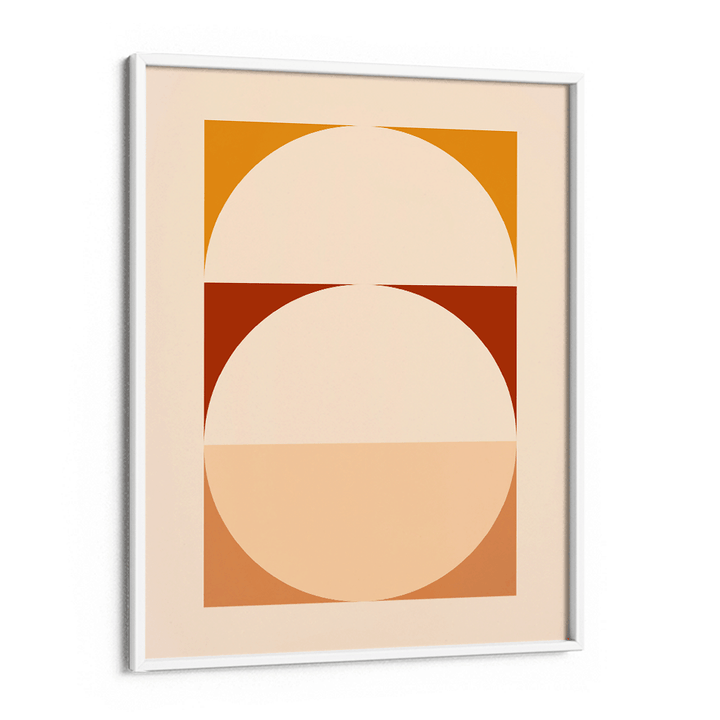 Rustic Geometric Splash Abstract Wall Art-White Frame-Nook At You