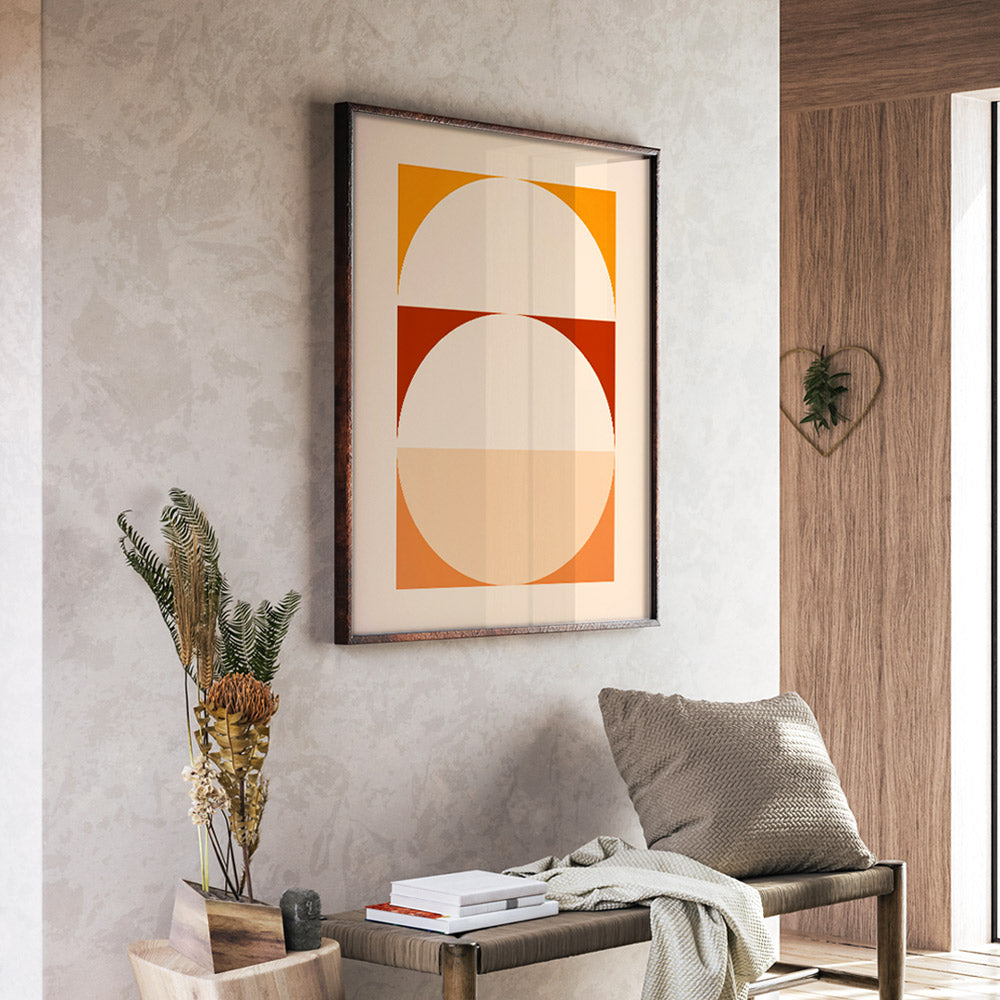 Rustic Geometric Splash Abstract Wall Art-Rolled Art-Nook At You