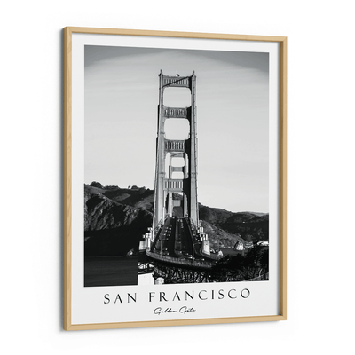 San Francisco - Golden Gate Nook At You Matte Paper Wooden Frame
