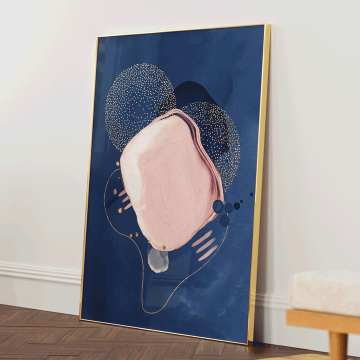 Simulé Abstract Prints-Gold Metal Frame-Nook At You