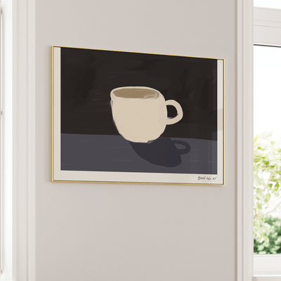 Still Life 21' Nook At You Matte Paper Gold Metal Frame