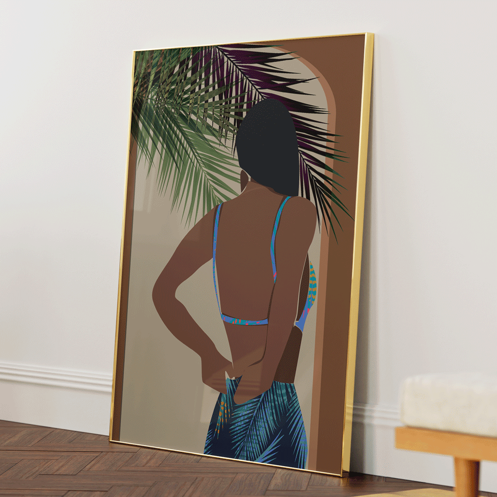 Summer Nook At You Matte Paper Gold Metal Frame