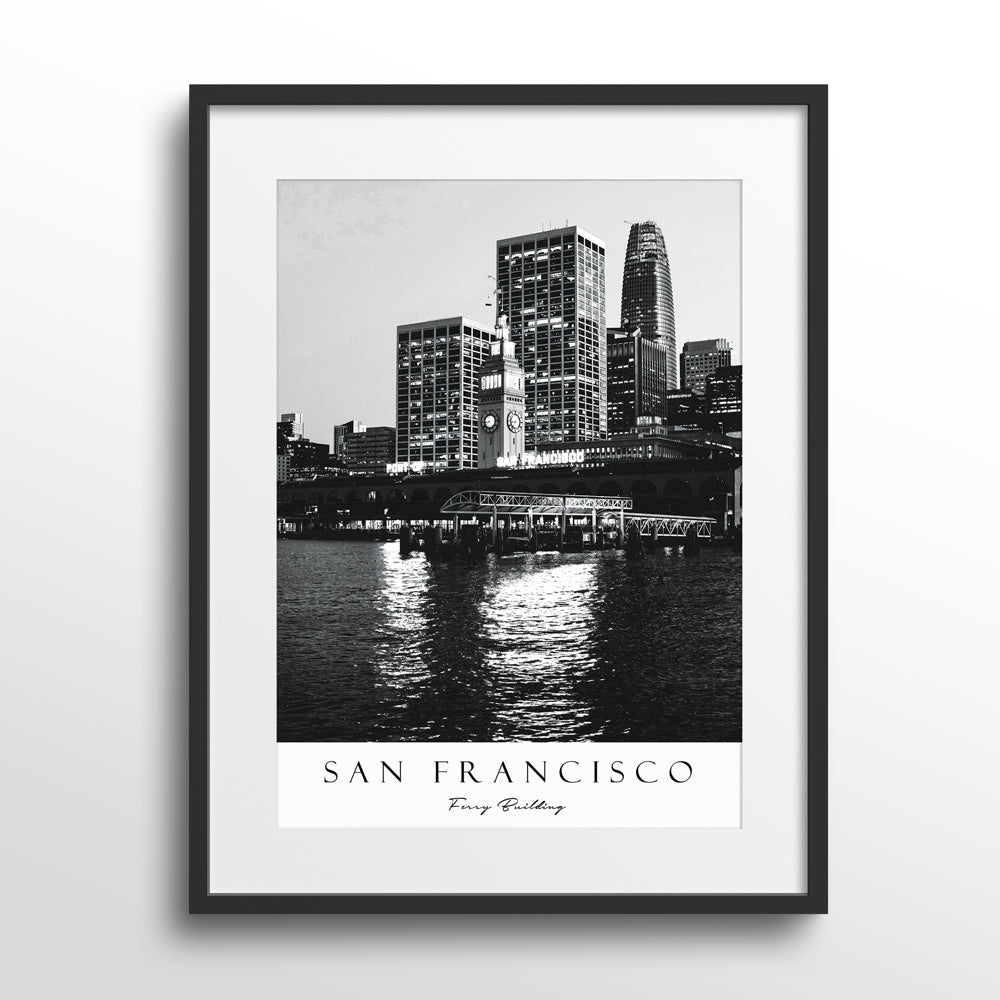 San Francisco Nook At You Matte Paper Black Frame With Mount