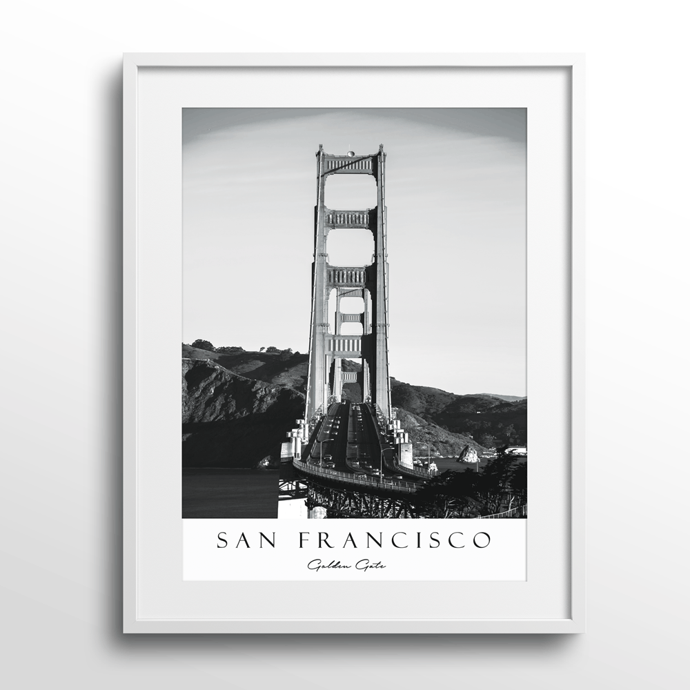 San Francisco - Golden Gate Nook At You Matte Paper White Frame With Mount