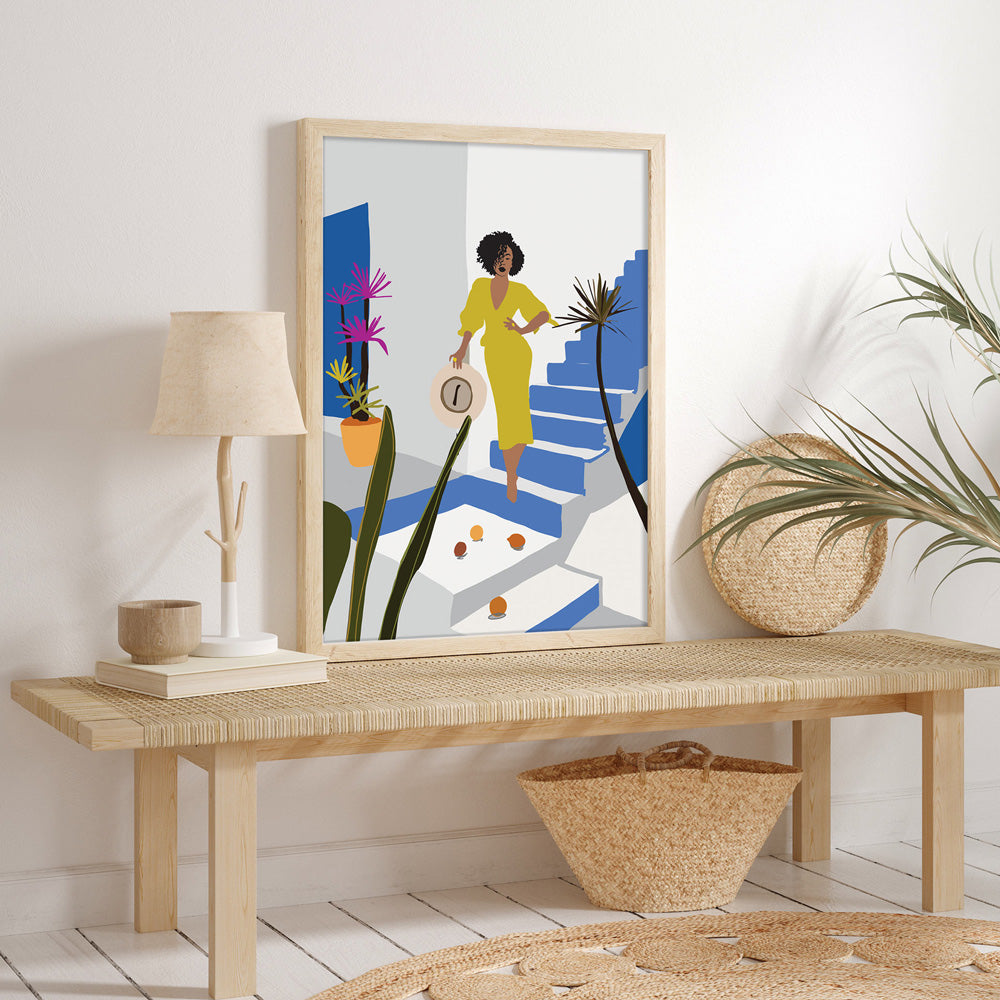 Santorini Love Nook At You Matte Paper Rolled Art