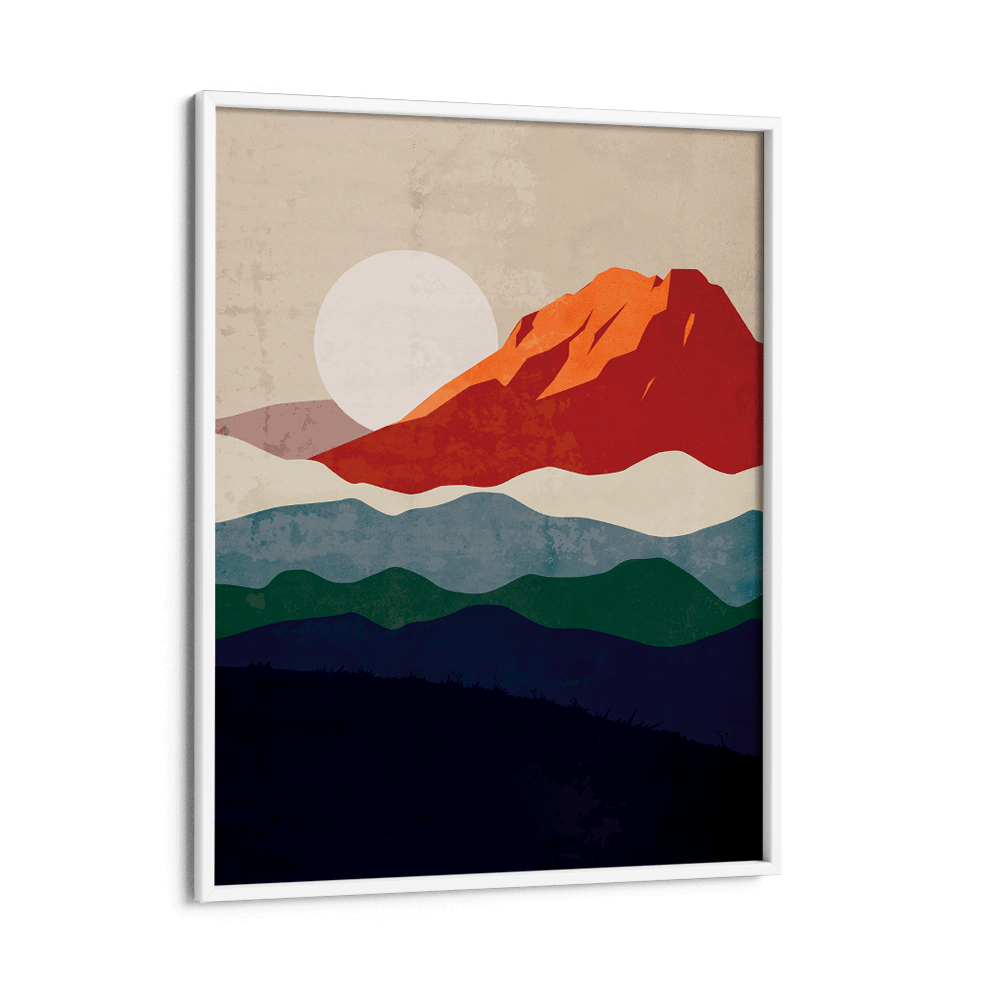 Textured Sunrise Nook At You Matte Paper White Frame