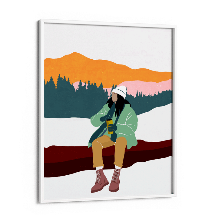 Winter Trek Nook At You Matte Paper White Frame