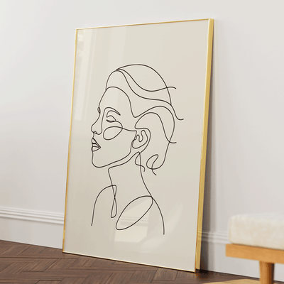 Song - White Nook At You Matte Paper Gold Metal Frame