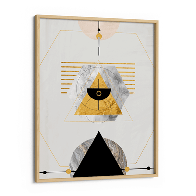 Trippy Geometry Nook At You Matte Paper Wooden Frame