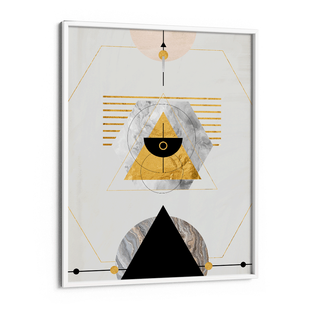 Trippy Geometry Nook At You Matte Paper White Frame