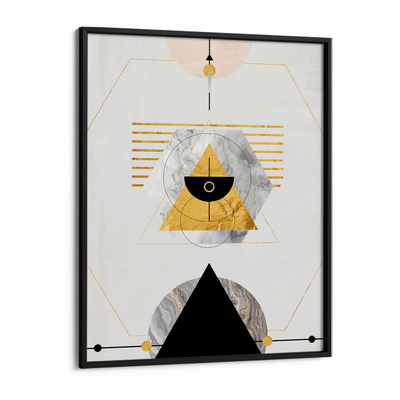 Trippy Geometry Nook At You Matte Paper Black Frame