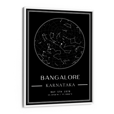 Custom Star Map - Black - Classic Nook At You Matte Paper White Frame