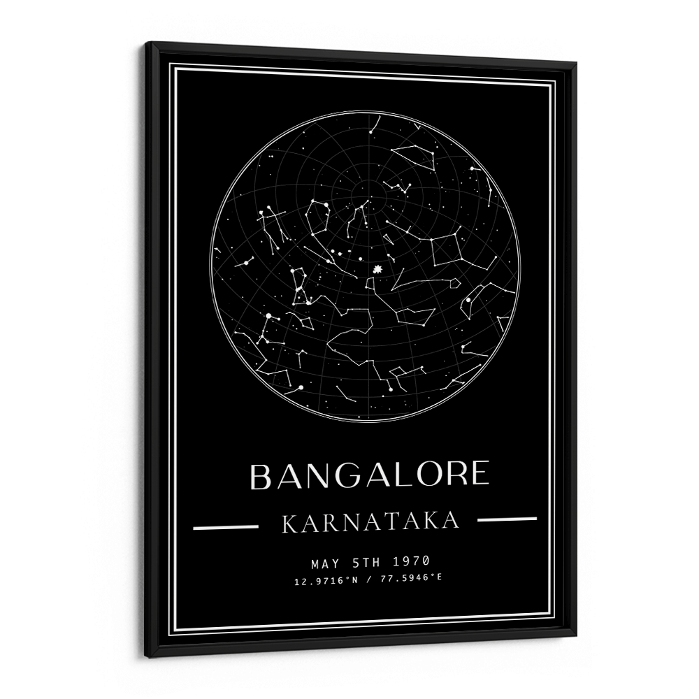 Custom Star Map - Black - Classic Nook At You Matte Paper Black Frame