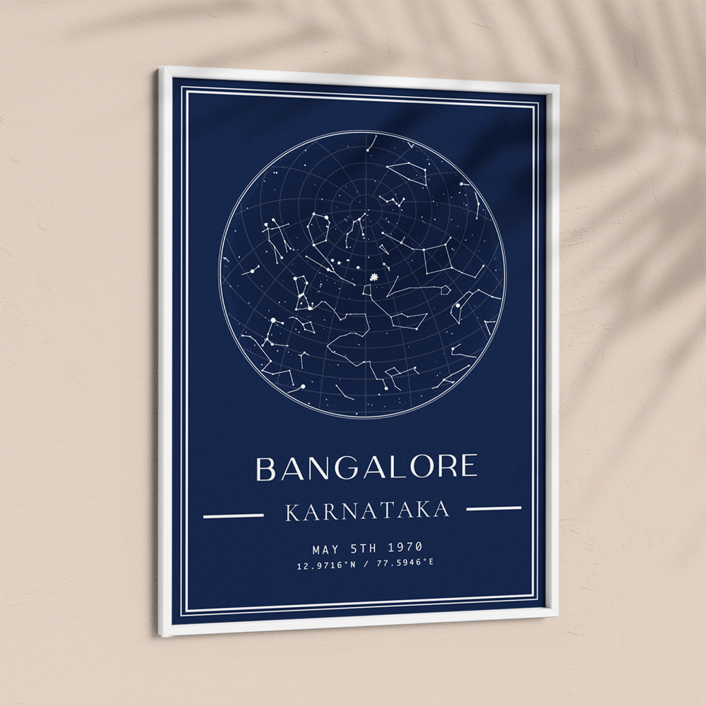 Custom Star Map - Navy Blue - Classic Nook At You  