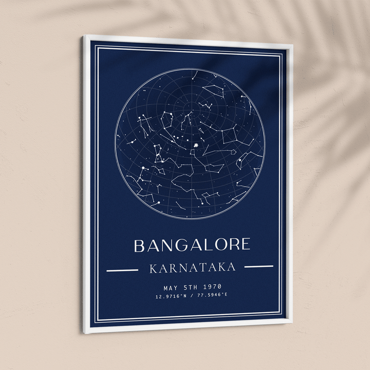 Custom Star Map - Navy Blue - Classic Nook At You  