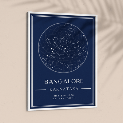 Custom Star Map - Navy Blue - Classic Nook At You  