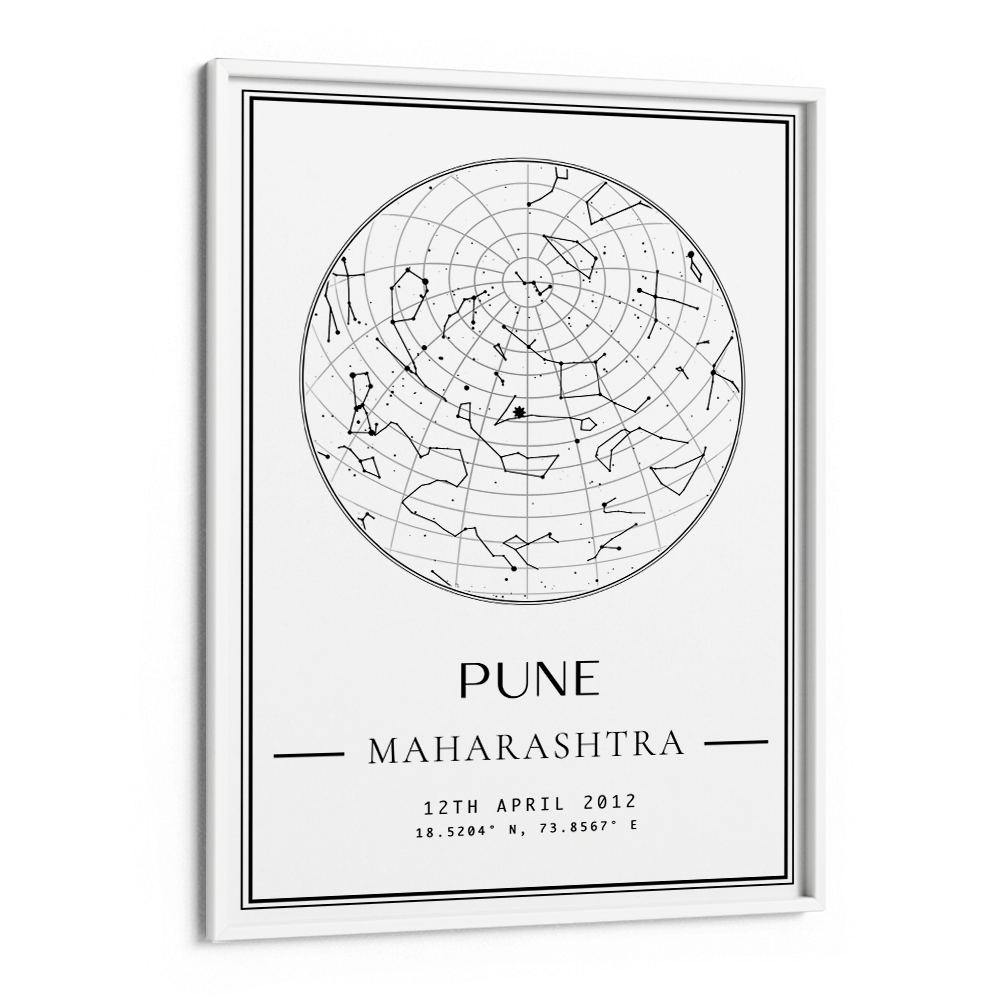 Custom Star Map - White - Classic Nook At You Matte Paper White Frame