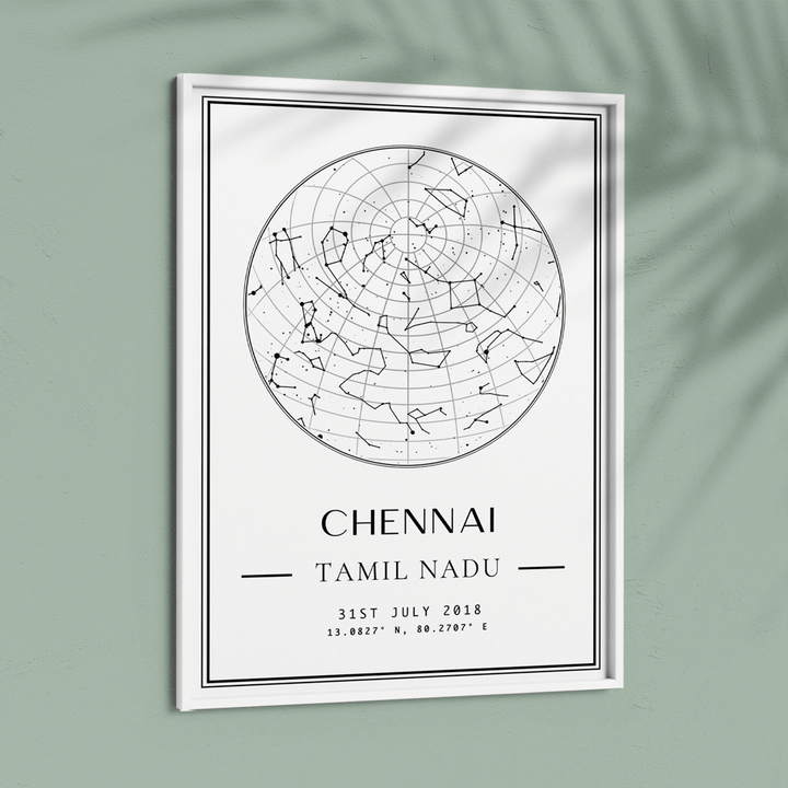 Custom Star Map - White - Classic Nook At You  
