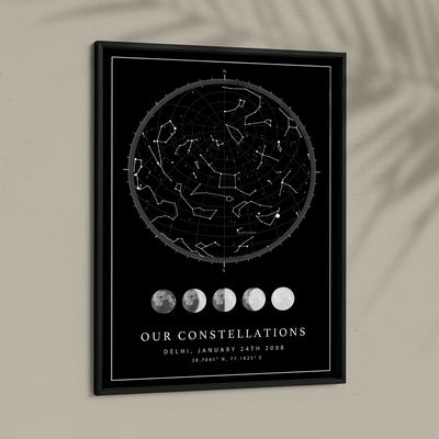 Custom Star Map - Black - Lunar Nook At You  