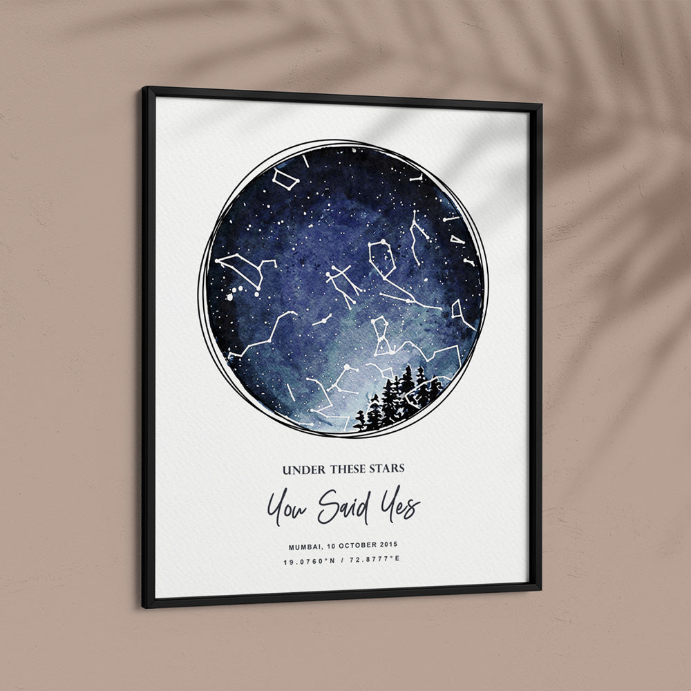 Custom Star Map - Starry Night Nook At You  