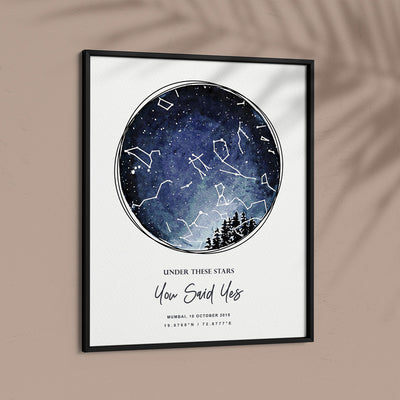Custom Star Map - Starry Night Nook At You  