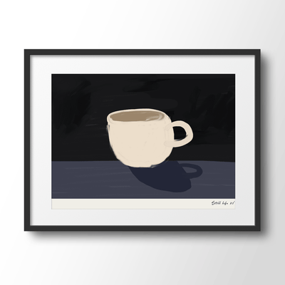 Still Life 21' Nook At You Matte Paper Black Frame With Mount