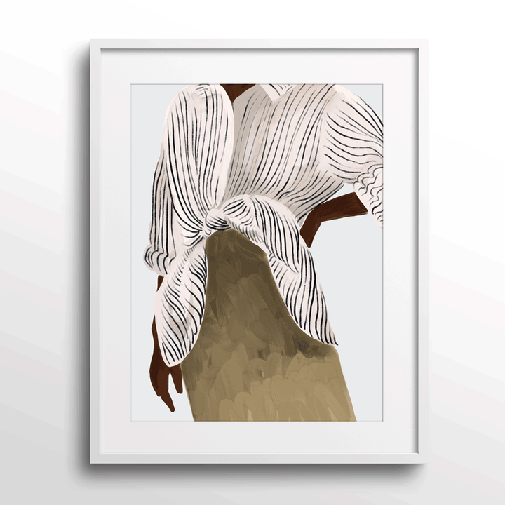 Chic Nook At You Matte Paper White Frame With Mount