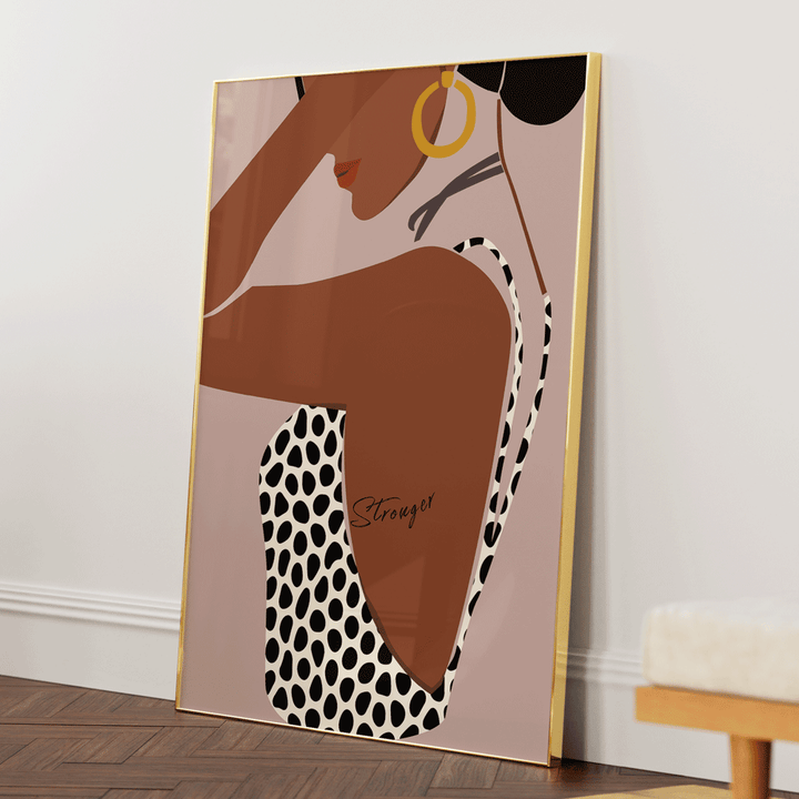 Stronger Nook At You Matte Paper Gold Metal Frame