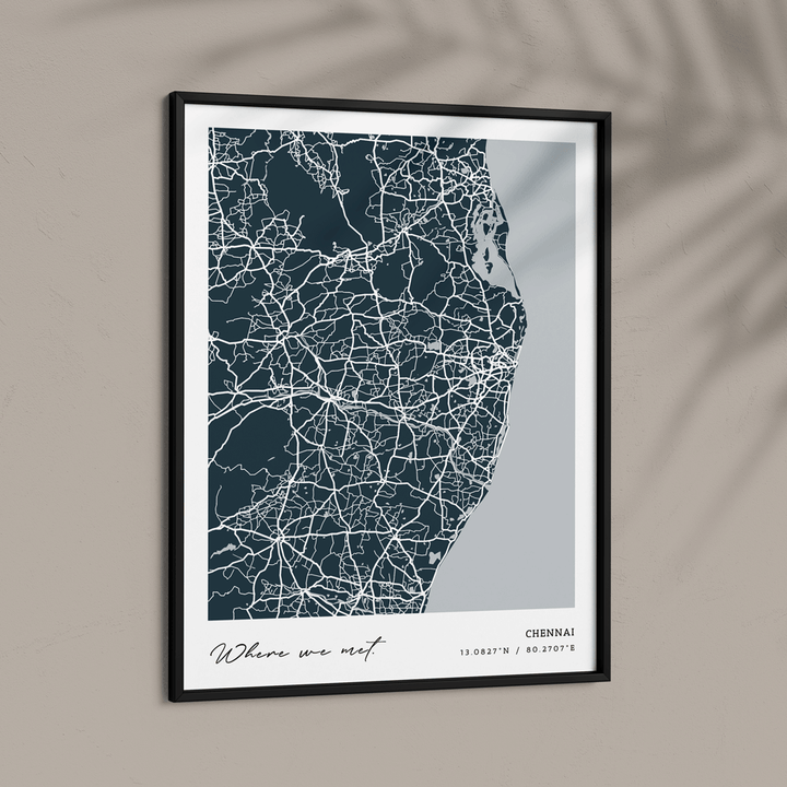 Map Art - Deep Blue - Modern #1 Nook At You  