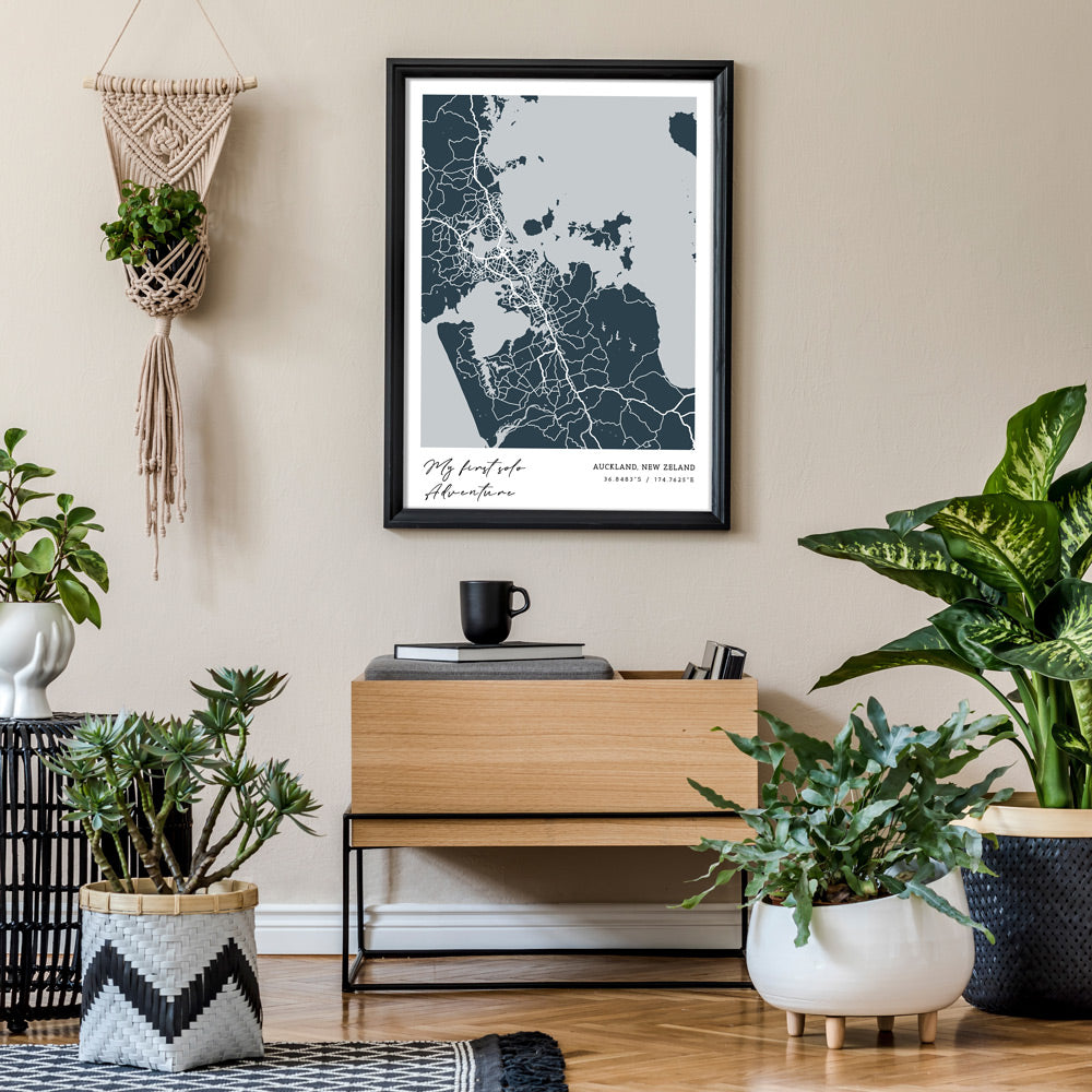 Map Art - Deep Blue - Modern #1 Nook At You  