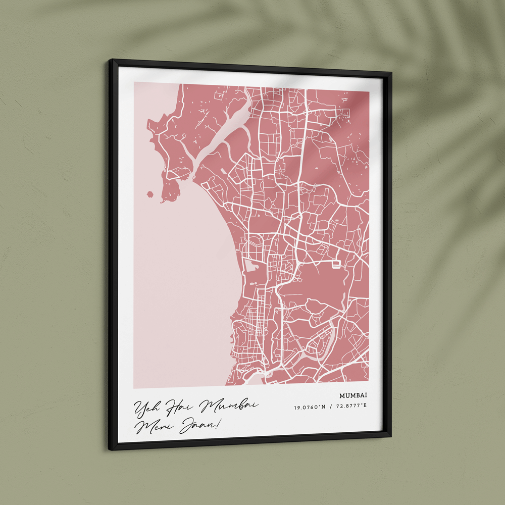 Map Art - Baby Pink - Modern #1 Nook At You  