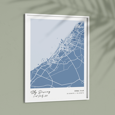 Map Art - Powder Blue - Modern #1 Nook At You  