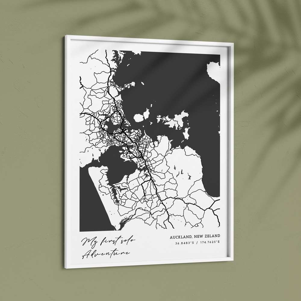 Map Art - White - Modern #1 Nook At You  