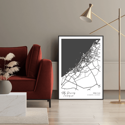 Map Art - White - Modern #1 Nook At You  