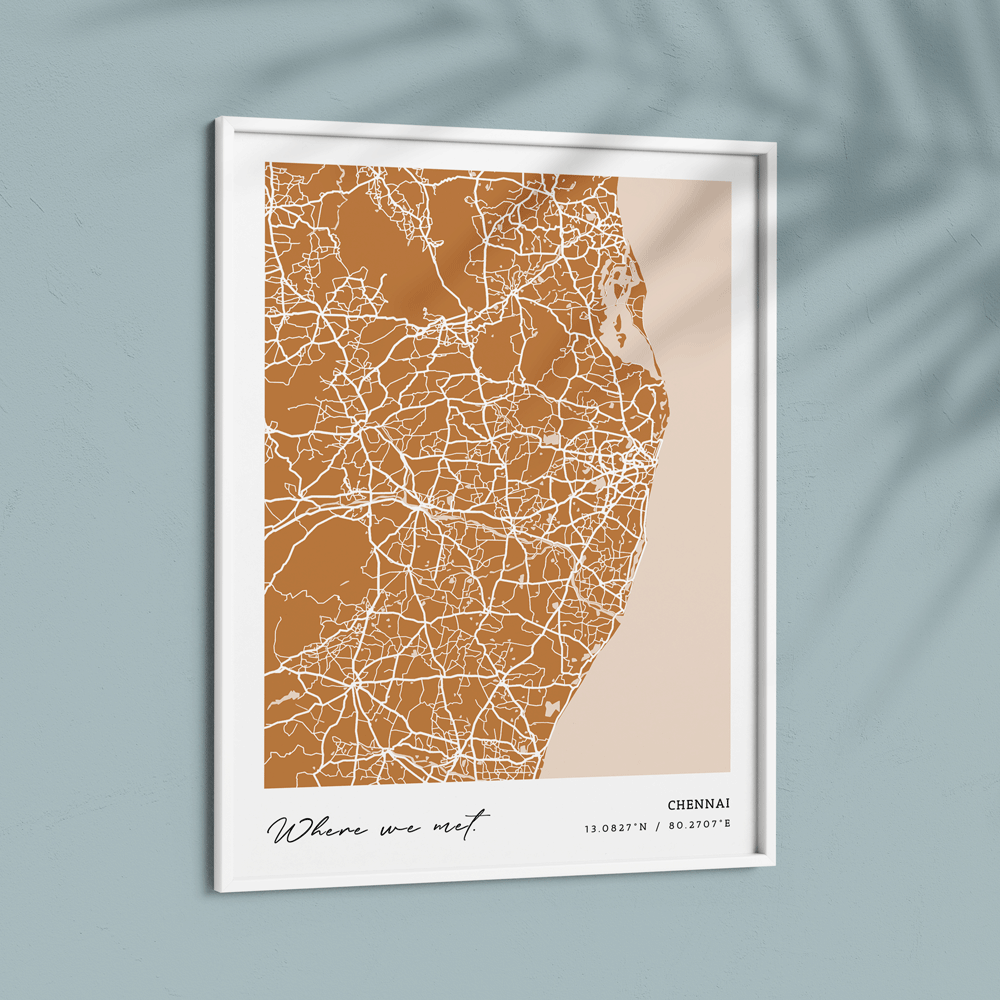 Map Art - Amber - Modern #1 Nook At You  
