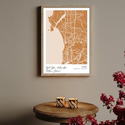 Map Art - Amber - Modern #1 Nook At You  