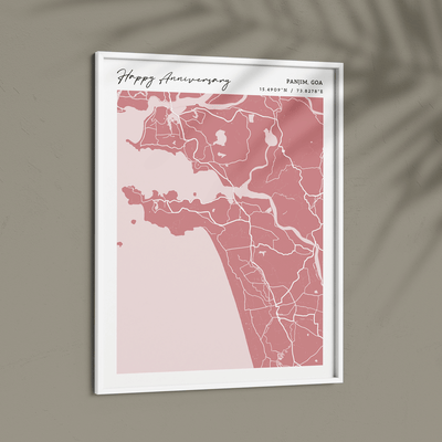 Map Art - Baby Pink - Modern #2 Nook At You  