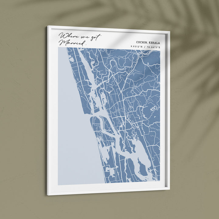 Map Art - Powder Blue - Modern #2 Nook At You  