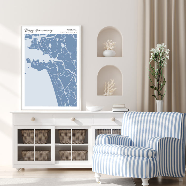 Map Art - Powder Blue - Modern #2 Nook At You  